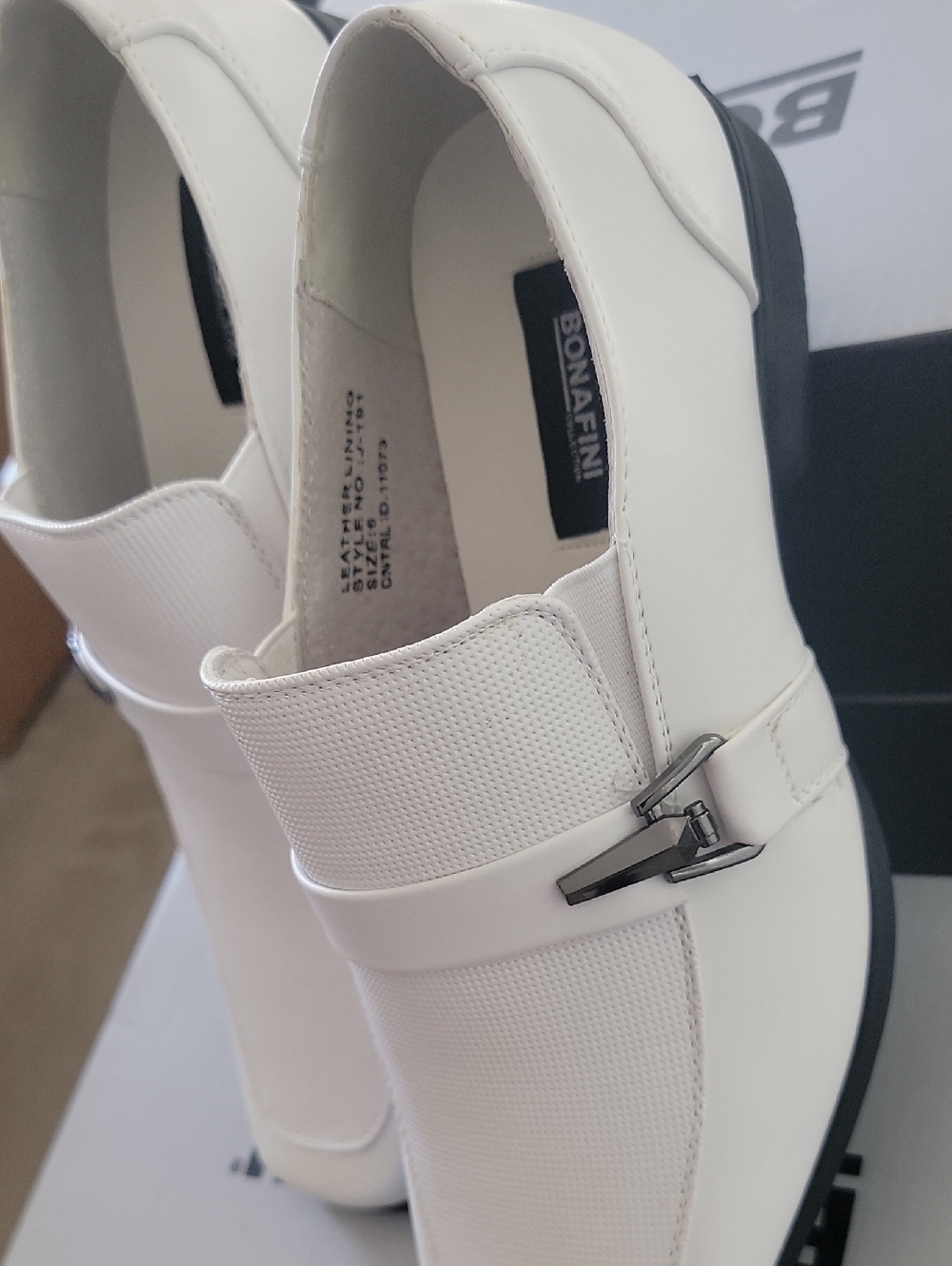 Men’s White Slip-On Dress Loafers - Picture 6 of 6